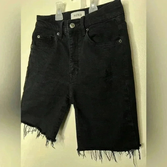 Pistola IZZY High Rise Slim Biker Jorts Size 24 - Picture 4 of 7